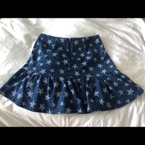 The Fifth Label blue star denim peplum skirt
